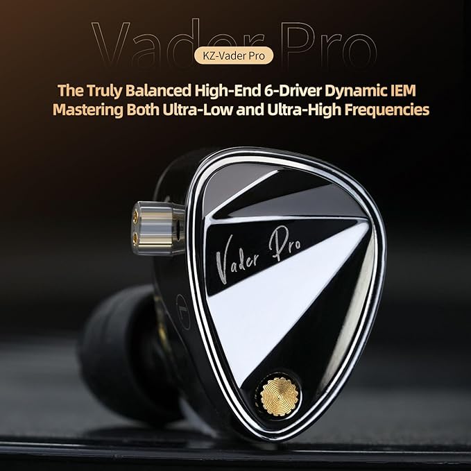KZ Vader Pro USB C Headphones, in-Ear Monitors Triple Dynamic Driver IEM for Samsung S25 S24 S23 FE S22 S21 S20 A53 A54 Type C Noise Isolating Fit IEM Built-in DSP with EQ for iPhone 16 Pro (Type-C)