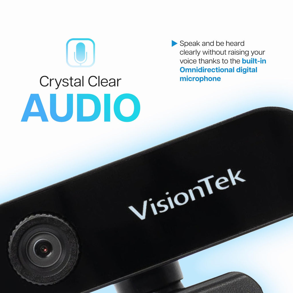 VisionTek VTWC30 Full HD 1080P 30FPS USB-A Webcam with Microphone