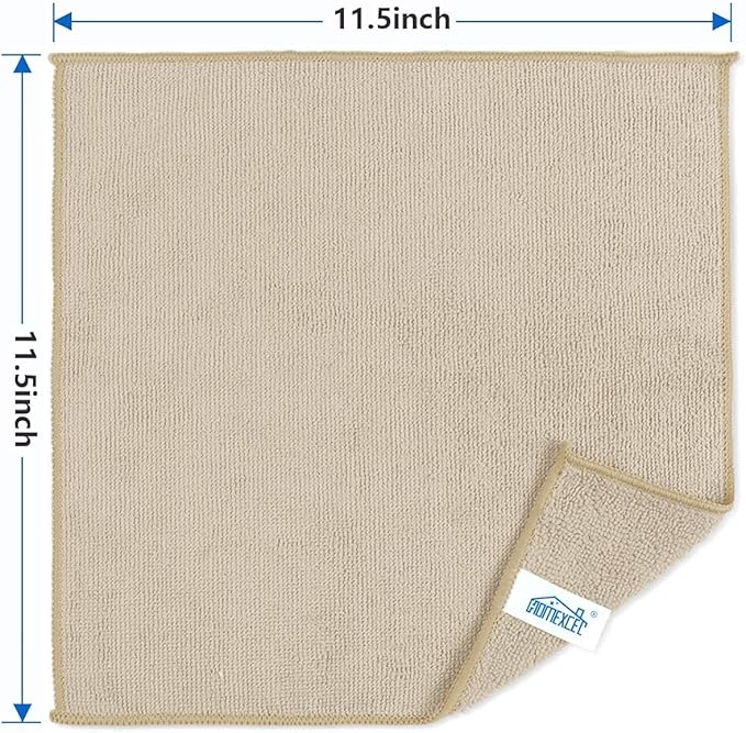 HOMEXCEL 50PK Microfiber Cleaning Cloth, Cleaning Rag for Home, 11.5x11.5in