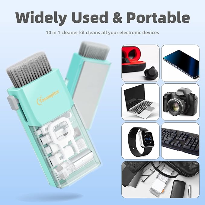 Laptop Cleaning Kit, All in 1 Keyboard Cleaning kit for MacBook iPad iPhone, Compact Keyboard Cleaner with Brush and Spray for Tablet, Airpods, Earbud, Computer Screen, PC Monitor
