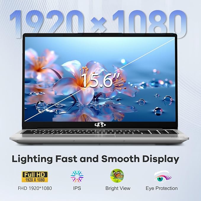 NIMO 15.6" IPS FHD-Gaming-Laptop, AMD Ryzen 5 6600H 6-Cores 660M GPU 64GB DDR5 RAM 2TB SSD(Beat i7-1165G7, Up to 4.5GHz) Computer with 100W GaN Type C Fingerprint Backlit Keyboard Win 11