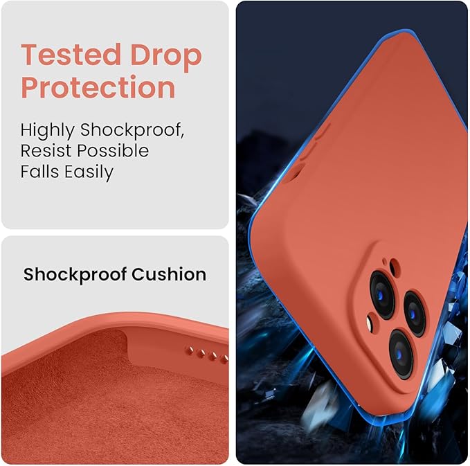 FireNova Designed for iPhone 13 Pro Max Case, Silicone [Camera Protection] Phone Case with [2 Screen Protectors], Soft Anti-Scratch Microfiber Lining Inside, 6.7 inch, Pink Pomelo