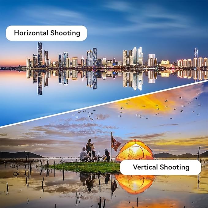 Mirror Effect Lens - Capture Stunning Reflections Instantly, Smartphone Camera Mirror Reflection Clip Kit, Adjustable Angle Mobile Phone Camera Mirror Clip for Outdoor Travel Photography (White)