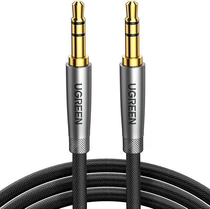 UGREEN 3.5mm Audio Cable Nylon Braided Aux Cord Male to Male Stereo Hi-Fi Sound for Headphones Car Home Stereos Speakers Tablets Compatible with iPhone iPad iPod Echo More 6FT