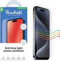 Ocushield Anti Blue Light Tempered Glass Screen Protector of for iPhone 15 Pro (6.1") – Blocks Blue Light, Prevents Eye Strain & Helps You Sleep Better, 9H Hardness & Case Friendly