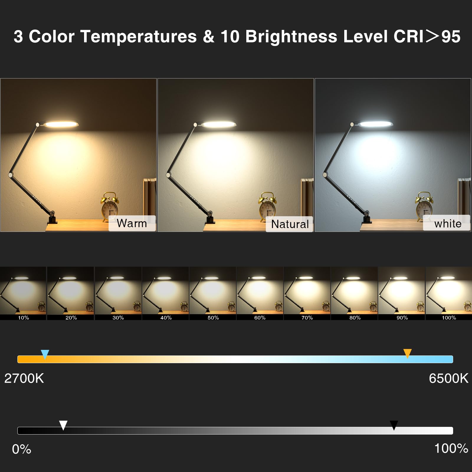 LitONES Video Conference Lighting for Computer, Dimmable Light for Video Recording, Meeting, Laptop & Webcam, 15W Ring Light for Desk with C- Clamp, Swing Arm, Remote, Memory & Timer CRI >95
