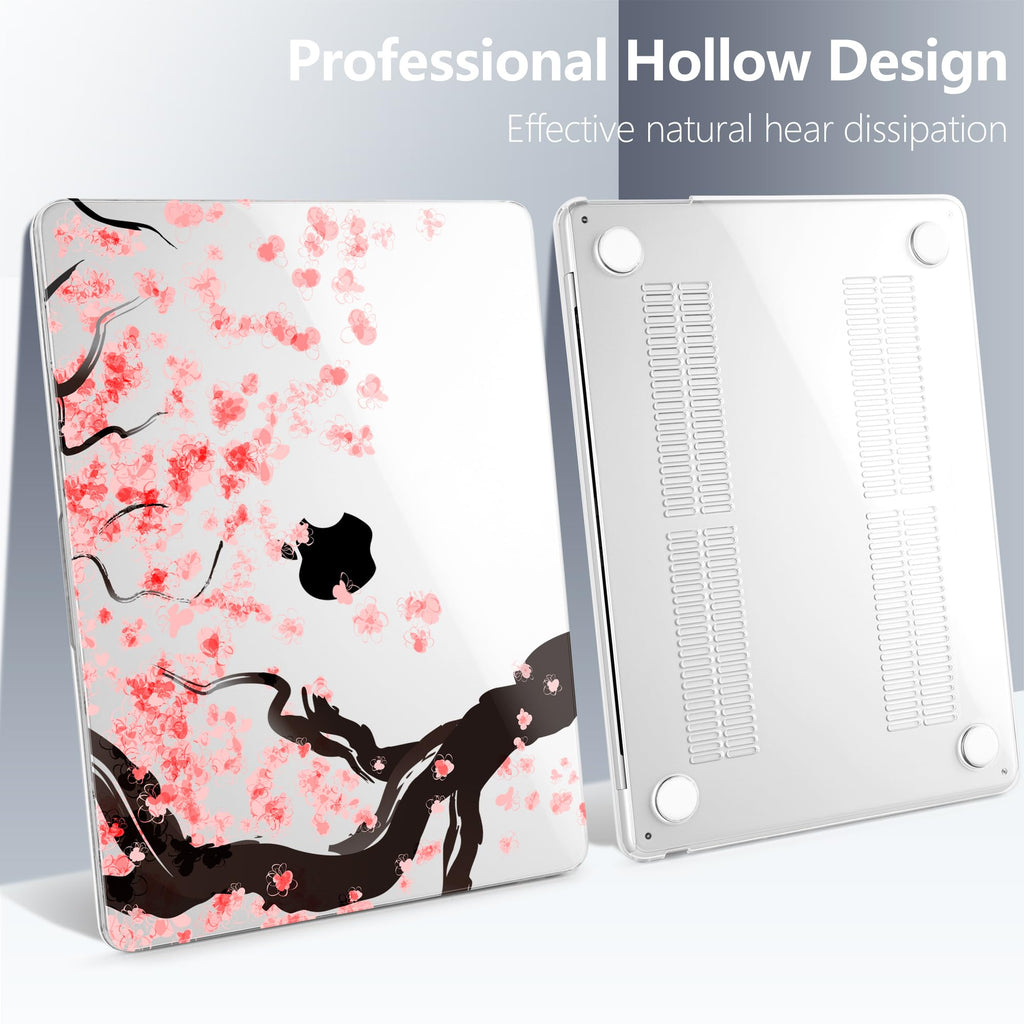 Batianda Case for MacBook Air 15" with M5 M4 M3 M2 Chip, Cherry Blossoms