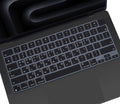 Korean Silicone Keyboard Cover Skin for 2026 2025 14.2 inch Apple MacBook Pro 14 A3426 A3427 A3434 A3112 A3401 A3185 A2992 A2918 A2442 / Pro 16 A3428 A3429 A3403 A3186 with M5-M1 Pro Max Chip - Black