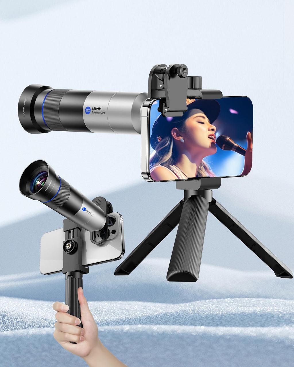 MARTVSEN Phone Camera 28X HD Telephoto Lens, Night Filming Artifact, Long Distance/Portraits/Macro Photography, for Most iPhone 16 15 14 13 12 11 Samsung Smartphone