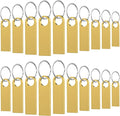 20 Pack 4GB USB Flash Drive with Keychains, Wooolken Sleek Metal USB 2.0 Thumb Drives Memory Stick for PC Laptop Computer(Gold)