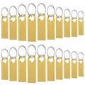 16GB USB Flash Drive 20 Pack, Wooolken Sleek Metal Thumb Drives with Keychains Swivel Memory Stick Pendrive USB 2.0 Jump Zip Drive USB Stick(Gold)