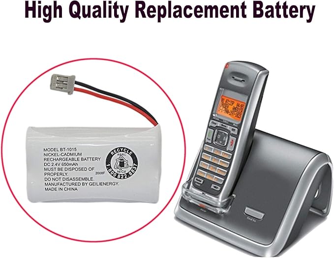 GEILIENERGY BT-1015 BT1015 Battery Compatible for Uniden BT1007 BT-1007 BT904 BT-904 BBTY0651101 BBTY0460001 BBTY0510001 BBTY0624001 BBTY0700001 HHR-P506, HHR-P506A Cordless Phone(4-Pack)