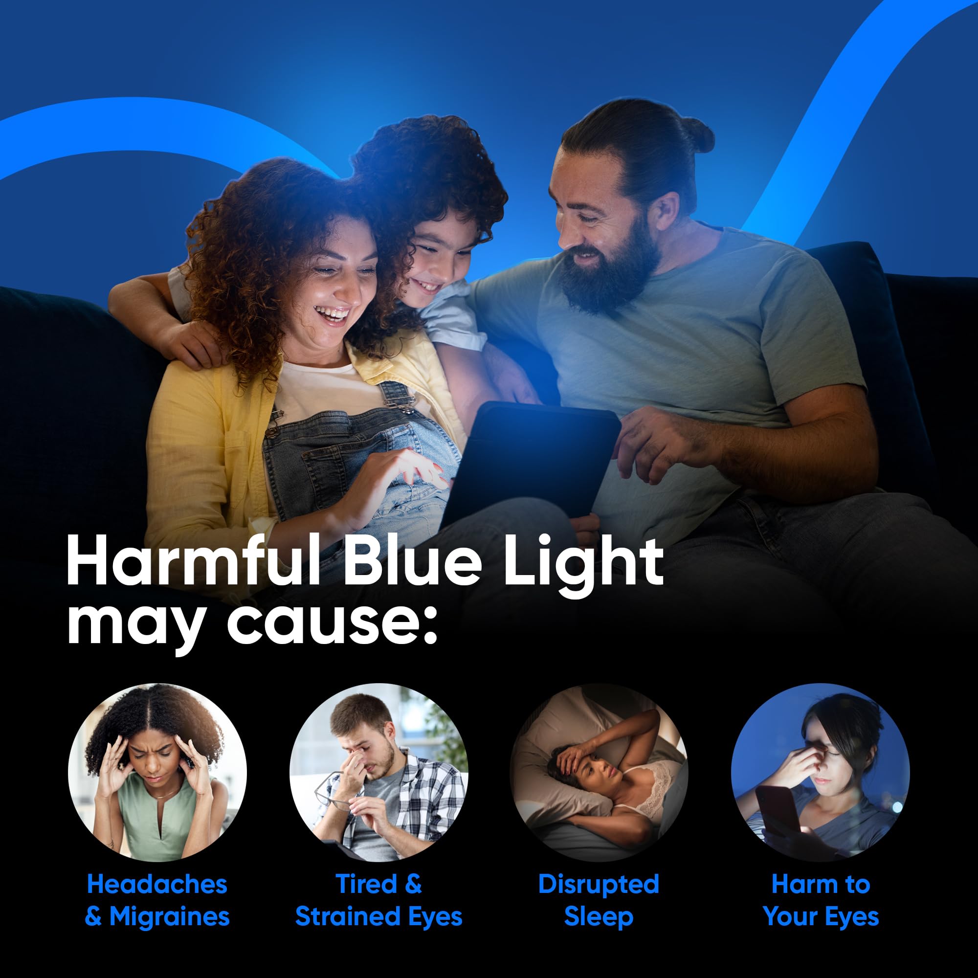 Ocushield Anti Blue Light Tempered Glass Screen Protector of iPhone 12 Pro Max (6.7") – Blocks Blue Light, Prevents Eye Strain & Helps You Sleep Better, 9H Hardness & Case Friendly