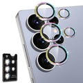 Avocase for Samsung Galaxy S25 Ultra Camera Lens Protector, Individual Metal Ring Tempered Glass Lens Cover, [Strong Adsorption] Scratch Resistant Ultra-Thin HD Clear Lens Cover,1 Set-Colorful Sparkly
