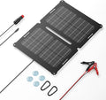 GRECELL 12V 25W Solar Battery Charger Maintainer, Portable Solar Panel Car Trickle Charger Waterproof 25 Watt Mono+ SAE Cables Kit for Truck Boat RV Motorcycle Truck Marine Vehicle Battery