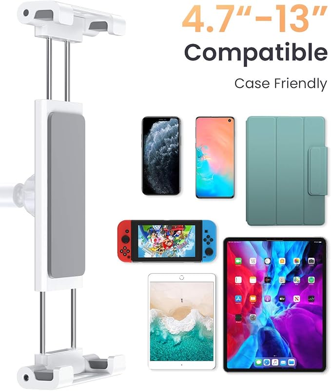 LISEN Tablet Stand Tablet Holder, Adjustable iPad Stands for Desk, Stand for iPad Thick Case Friendly iPad Stand Holder Compatible with(4.7-13") Tablets, Phones