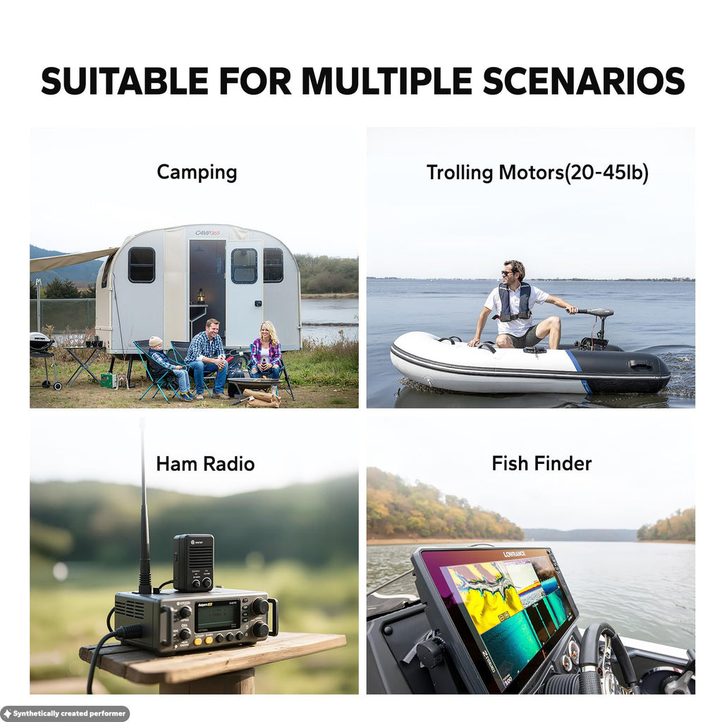 Litime 12V 50Ah LiFePO4 Deep Cycle Battery 14.6V10A Lithium Charger, 11.57lbs Ultra-Light RV Battery, 640Wh, Max. 15000+ Cycles, Safe&Reliable for Trolling Motor, Marine
