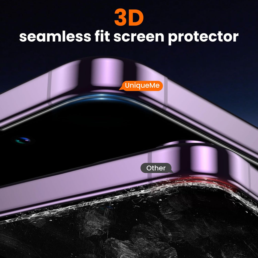 UniqueMe 2 Packs for iPhone 14 Pro Screen Protector