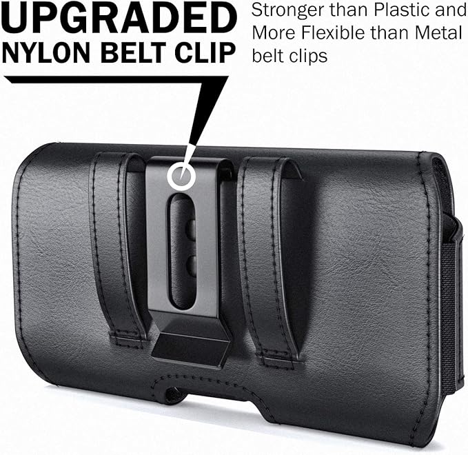 DeBin Case for Galaxy A15 A25 A35 A54 5G A53 A52 A51 A50 A20 Note 20 10+ Note 9 8 XCover Pro S24 FE S23 FE Cell Phone Belt Holder Holster Clip Pouch Cover (Fits Samsung Phone with Otterbox Case) Black