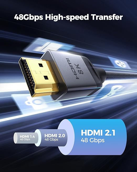 Silkland Long 10K 8K HDMI 2.1 Cable 40ft, (Upgrade Braided) Ultra High Speed HDMI Cable [8K@60Hz, 4K@120Hz] 48Gbps, HDR 10+, eARC, ARC, HDCP 2.2/2.3, Compatible for PS5/Xbox/Soundbar/Roku TV