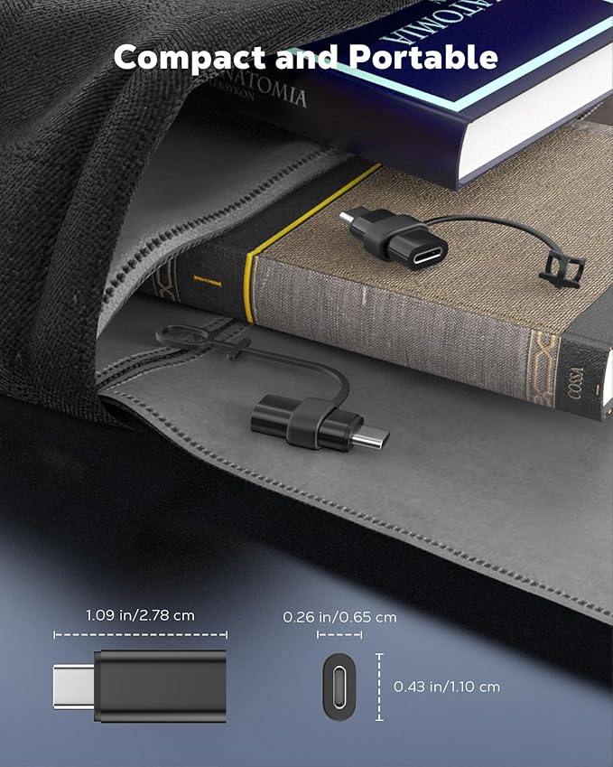 MoKo Lightning to USB-C Adapter for iPhone 17 16 15, Charge Only, 2 PCS