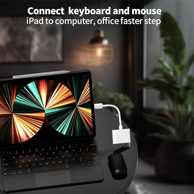 USB-C to SD Card Reader for iPhone iPad with USB OTG Camera Adapter, 4 in 1 Camera Connection Kit, iPhone Adapter with Fast Charging Port, for iPad,iPhone 16 15Pro Max, MacBook Pro/Air, Samsung
