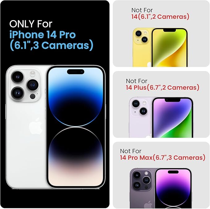 FireNova for iPhone 14 Pro Case, Silicone Upgraded [Camera Protection] Phone Case with [2 Screen Protectors], Soft Anti-Scratch Microfiber Lining Inside, 6.1 inch, Neon Orange