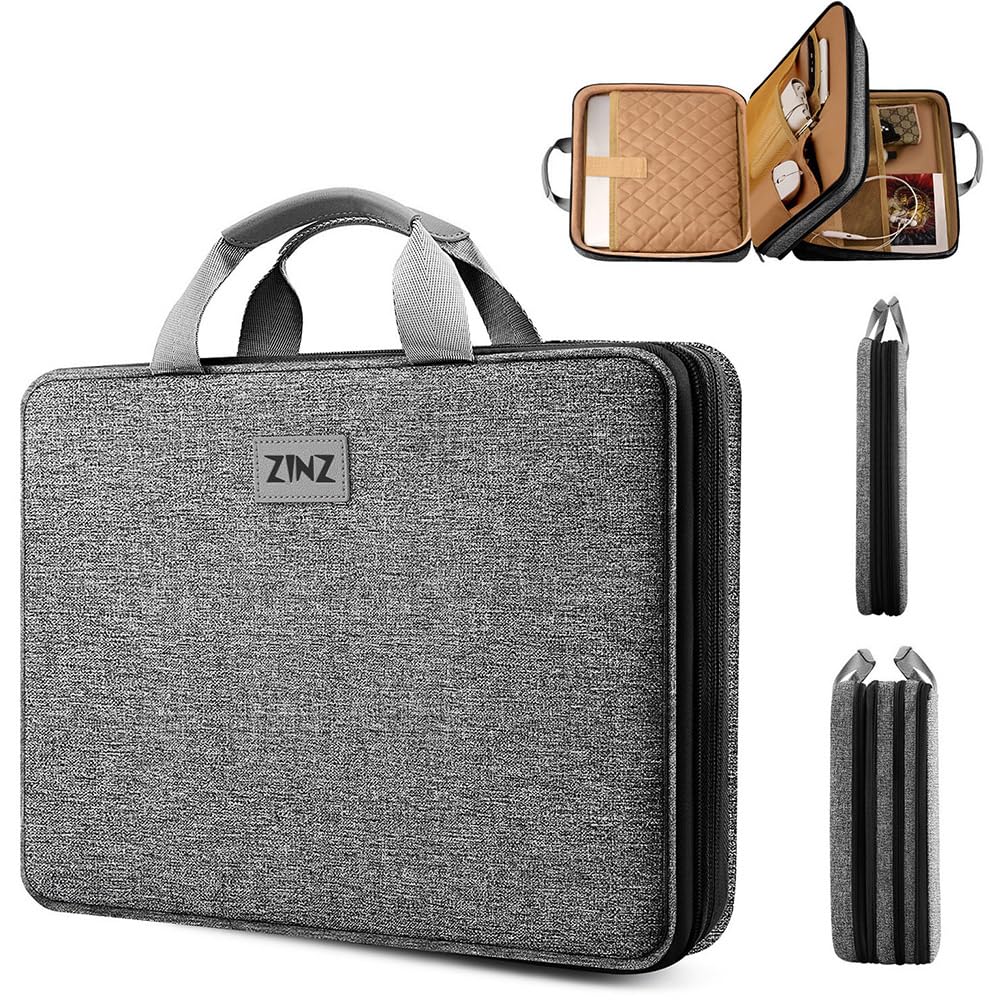 ZINZ Slim Expandable Laptop Case 15.6 Inch Sleeve Upgraded Protective Durable Recycled Carrying Case Compatible with MacBook 15" & 16" and Most 15" 15.6" 16" Notebook,B01K02