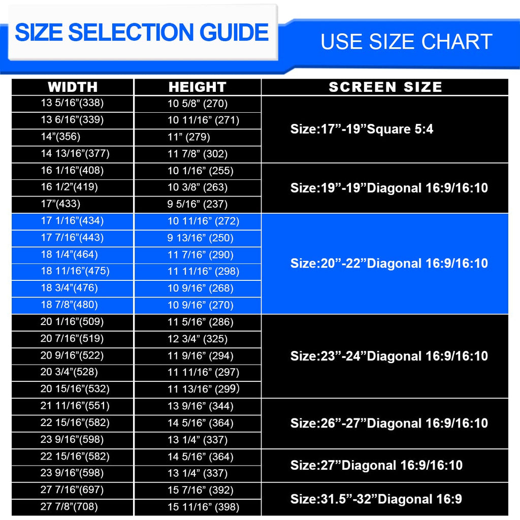 GUDTEKE Computer Privacy Screen Filter 22 Hanging Monitor Privacy Screen Protector for 16:10 Aspect Ratio Widescreen Computer Monitor, Eye Protection Anti Glare Blue Light Screen Protector