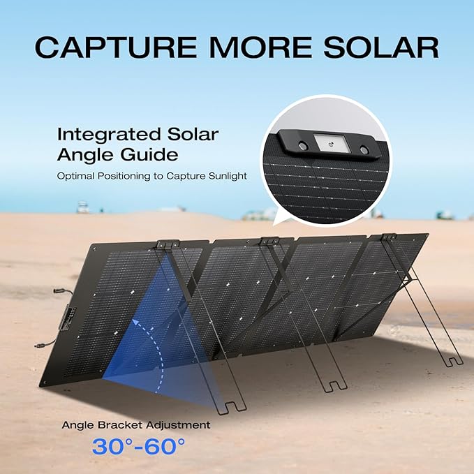 EF ECOFLOW Solar Generator 120V/3.6kWh DELTA Pro with 2x220W Portable Solar Panel, 23% High-Efficiency, 5 AC Outlets, 3600W Portable Power Station for Home Use Emergency Blackout Camping RV
