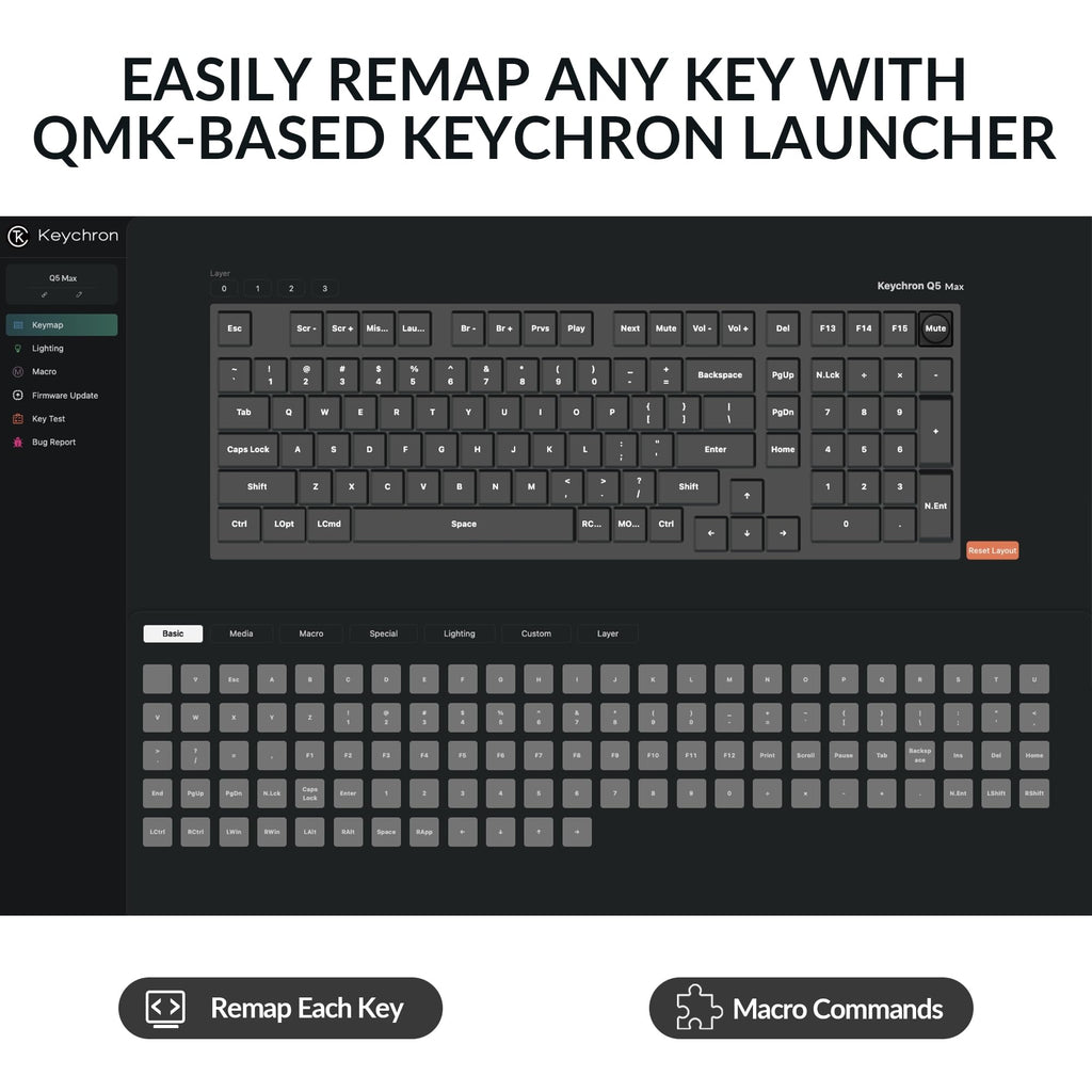 Keychron Q5 Max Wireless 2.4 GHz Bluetooth Custom Mechanical Keyboard