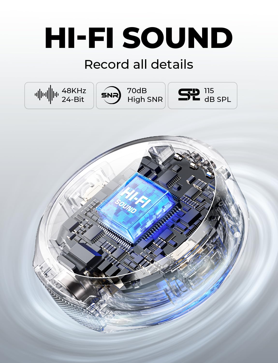Hollyland Lark M2 Wireless Microphone for iPhone15/16/17&Android, USB C Mini Lapel Microphone Wireless, 1000ft Range, Hi-Fi Audio, Noise Cancellation, 30H Battery for Video Recording, Streaming