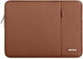 MOSISO Laptop Case 16 inch, 15-15.6 inch Laptop Sleeve Compatible with MacBook Pro 16 M4 M3 M2 M1, HP Acer Dell Lenovo ASUS Notebook, Polyester Vertical Computer Sleeve Bag with Pocket, Caramel Brown