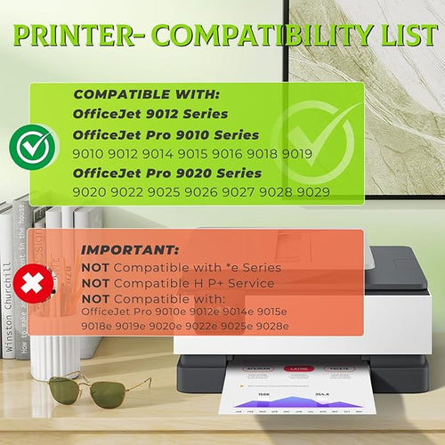 962XL Ink Cartridges Combo Pack OfficeJet Pro 9010 9015e 9020 9018 Ink