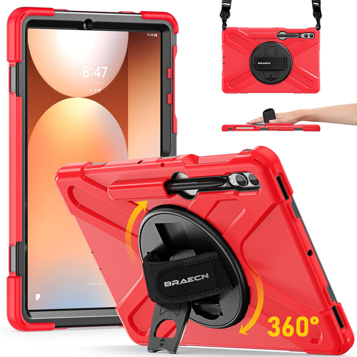 BRAECN Case Galaxy Tab S10 Plus/ S9 Plus/ S9 FE+/ S8 Plus/ S7 Plus/ S7 FE