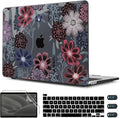 CISSOOK Compatible with MacBook Pro 13 inch Case 2025-2020 A2338 M2 M1 A2251 A2289 with Touch bar, Plastic Hard Shell Case&Keyboard Cover&Screen Protector&Webcam Cover, Texture Flowers