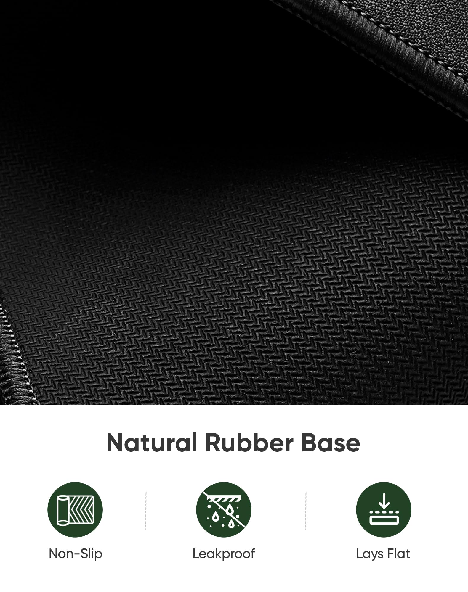ALOANES Black Waterproof Desk Mat, Large, with Extended Mouse Mat, Office Desk Protector with Anti-Slip Base, Stitched Edge, Grain Jacquard Surface, Perfect for Gamer, Home, XL,11.81''x27.56''x0.12'