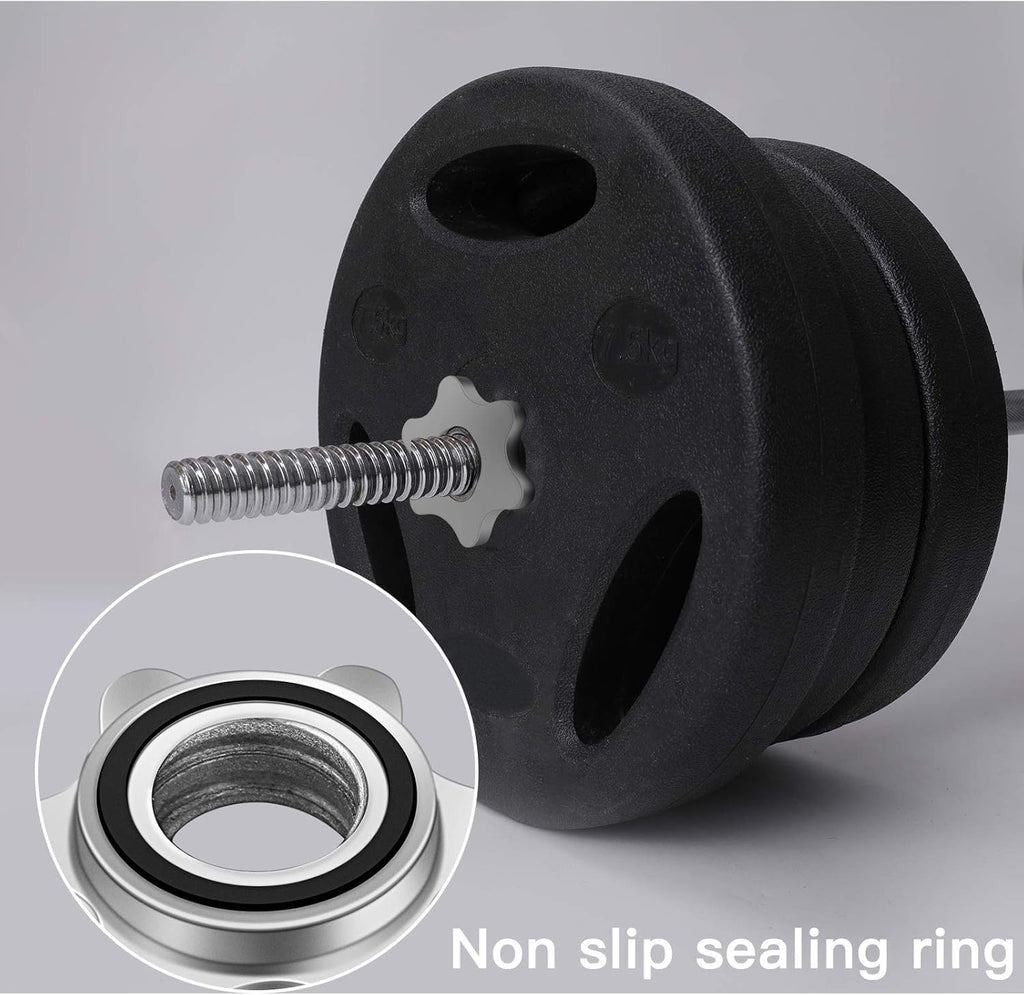 Lamoutor 2Pcs Anti-Slip Hex Nut Collar Screw for Barbell Dumbbell Weight Lifting 28mm