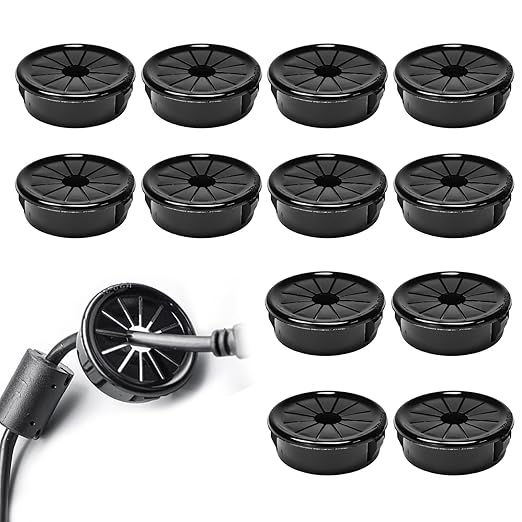 BOPOREAE Cable Grommet, Snap Bushing 1-1/4" (32 mm) Mounting Diameter