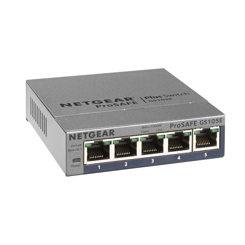 NETGEAR 5-Port Gigabit Ethernet Easy Smart Managed Switch (GS105Ev2)