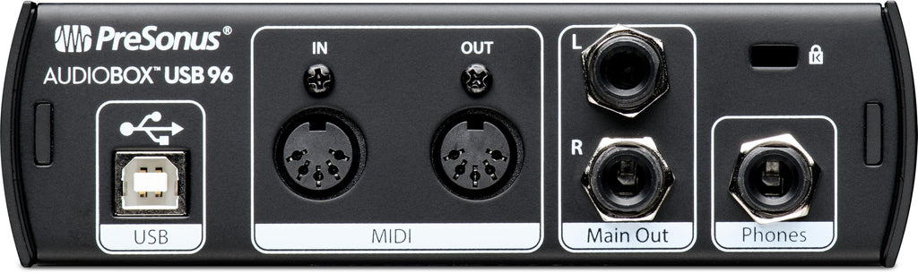 PreSonus AudioBox USB 96 Bundle — USB Audio Interface, XLR Interface for Guitar, Device for PC & Mac, Complete Recording Package with Studio One Pro, Music Production, Home Studio