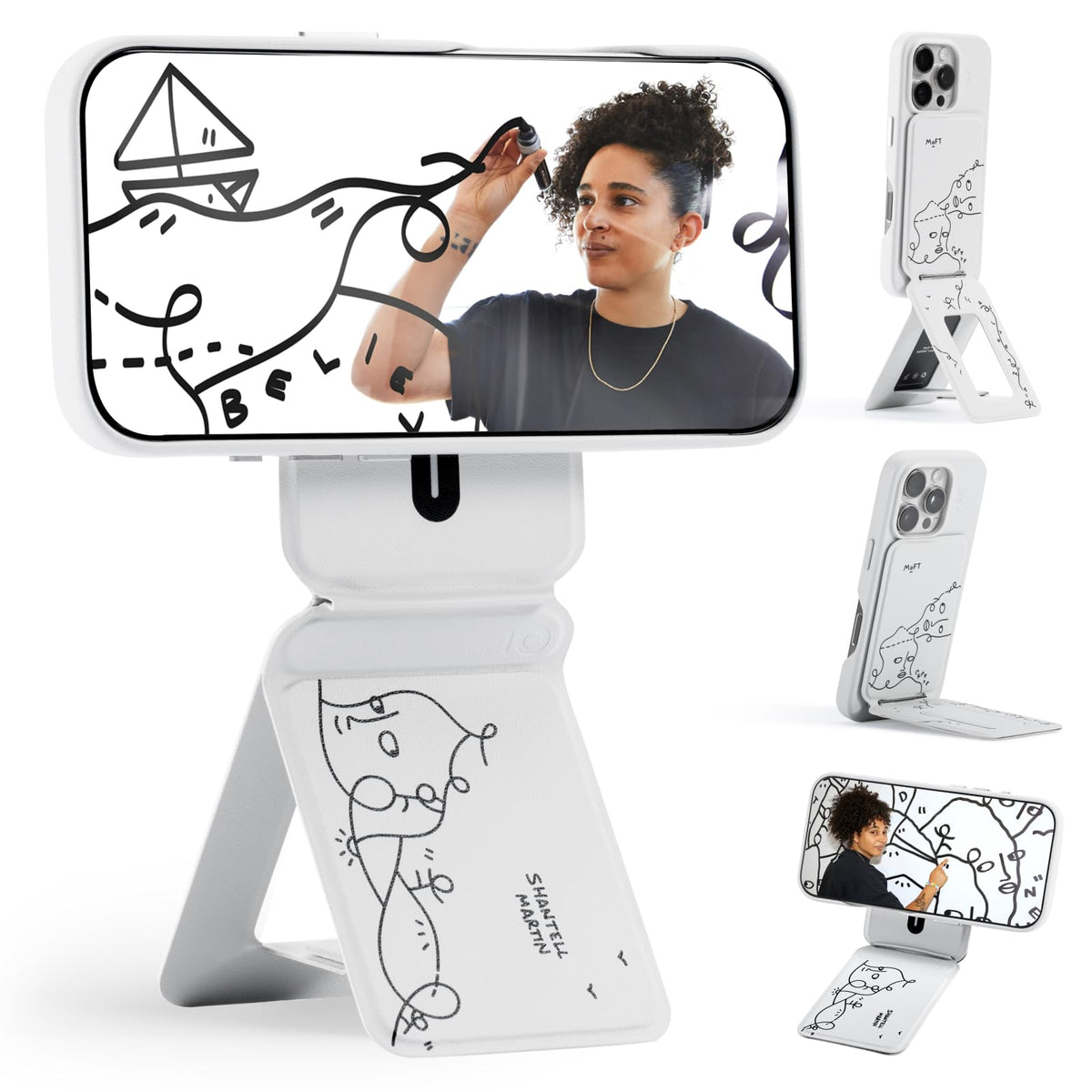 MOFT Phone Tripod Stand & Wallet, NFC Card Holder, Hold 1-2 Cards