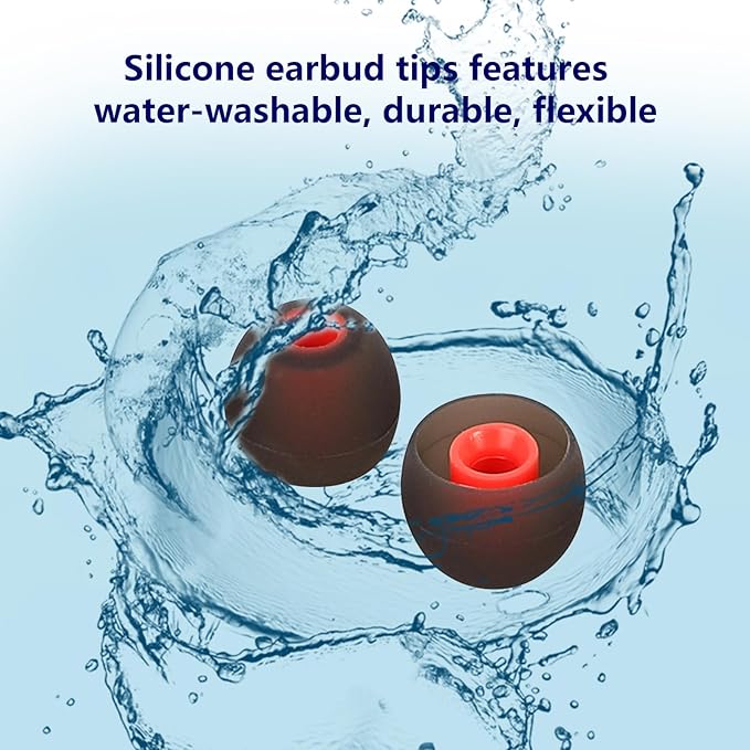 54 PCS Earbud Replacement Tips Silicone Earbud Tips Earbud Covers Fit for in-Ear Headphones (Inner Hole 3.8mm -5.1mm) Earbud Rubber Tips Ear Tips S M L