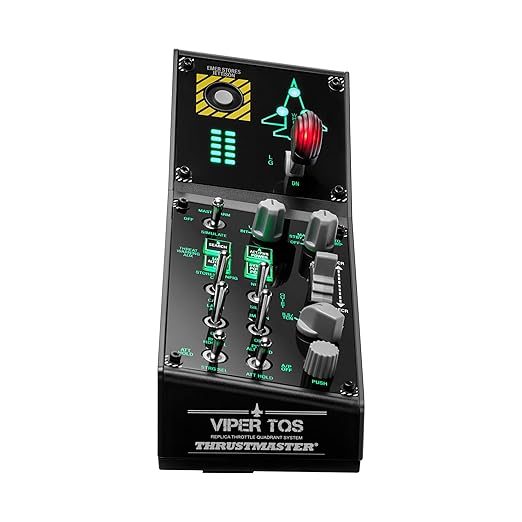 Thrustmaster Viper Panel: Backlit Control Panel, For Use with Viper TQS or Standalone, 43 Metal Action Buttons, Jettison, Trim, Landing Gear, Licensed by the U.S. Air Force (Compatible with PC)