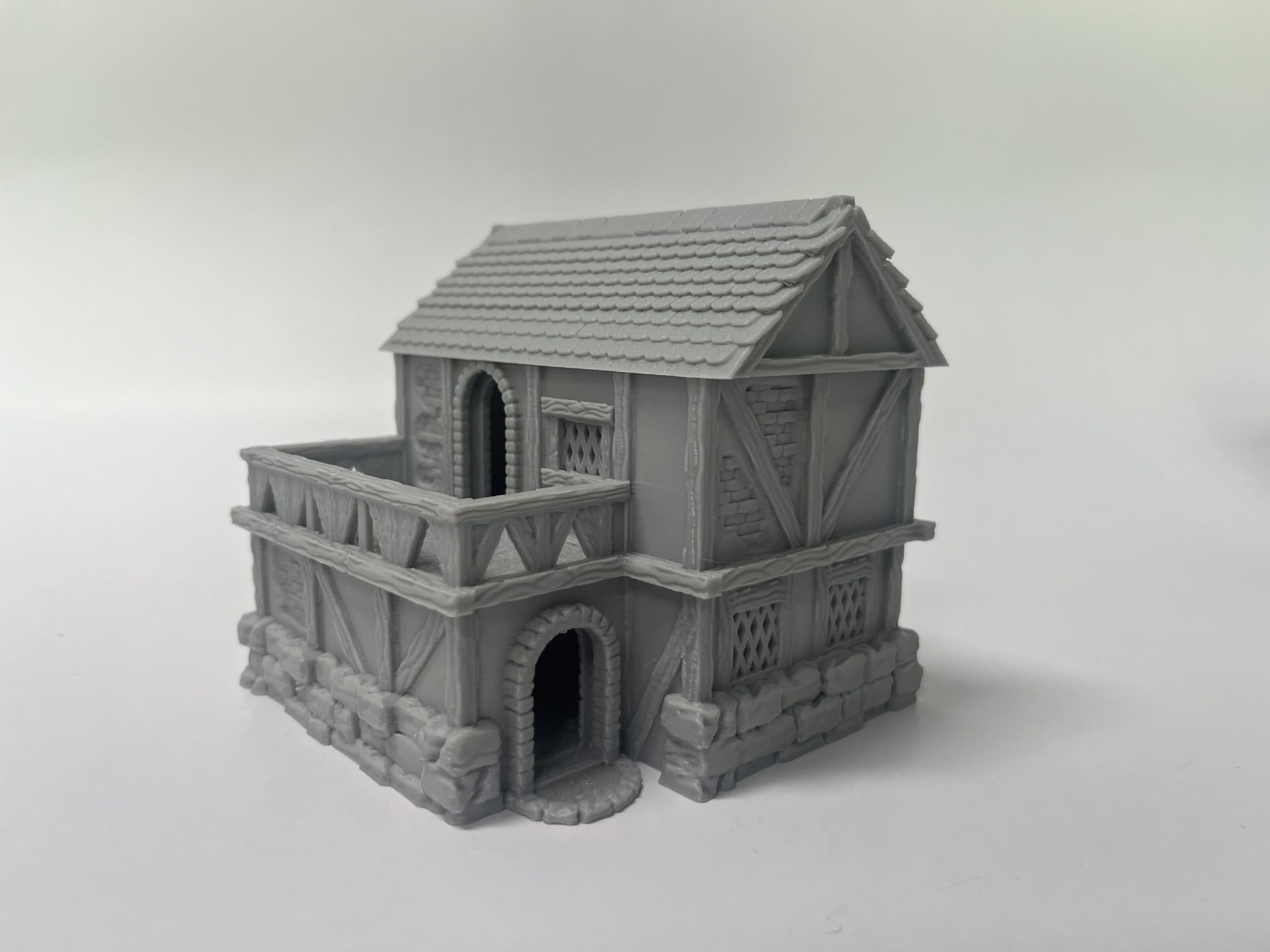 Paintable Tabletop Miniature Little Town Building Terrains - 18mm Scale Dioramas Building Set Scenery with Medieval Architecture Style by HAUTICO (HVillageHouses4-1)