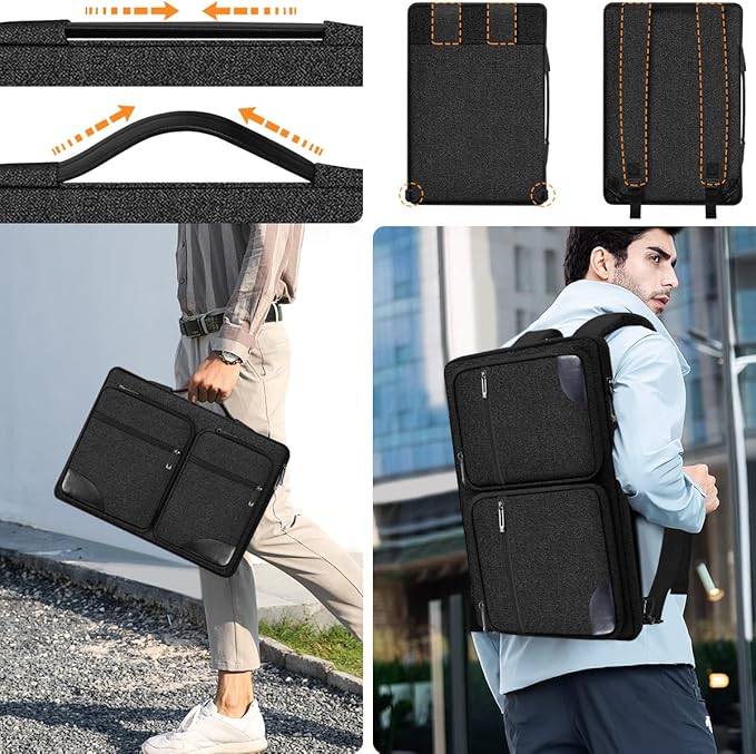 ZINZ Laptop Case 15 15.6 16 inches Sleeve Slim Briefcase Spill-Resistant Handbag for Most Popular 15" 15.6" 16" Notebooks，B01K02