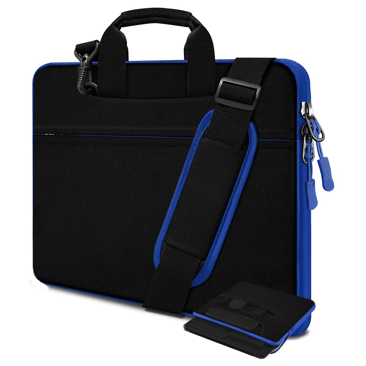 Hseok Laptop Case 15.6 inch Shoulder Bag with Strap,Black