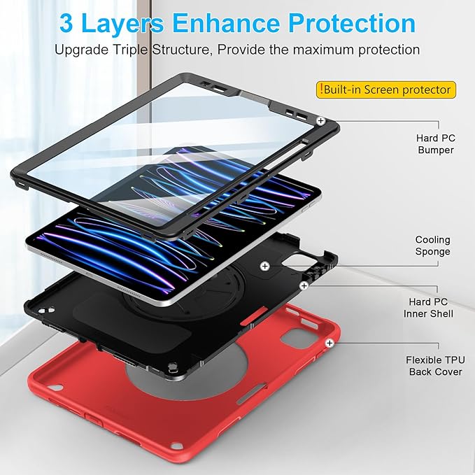 Miesherk Stock Case for iPad Pro 11 Inch 4th/3rd/2nd(2022/2021/2020/2018)