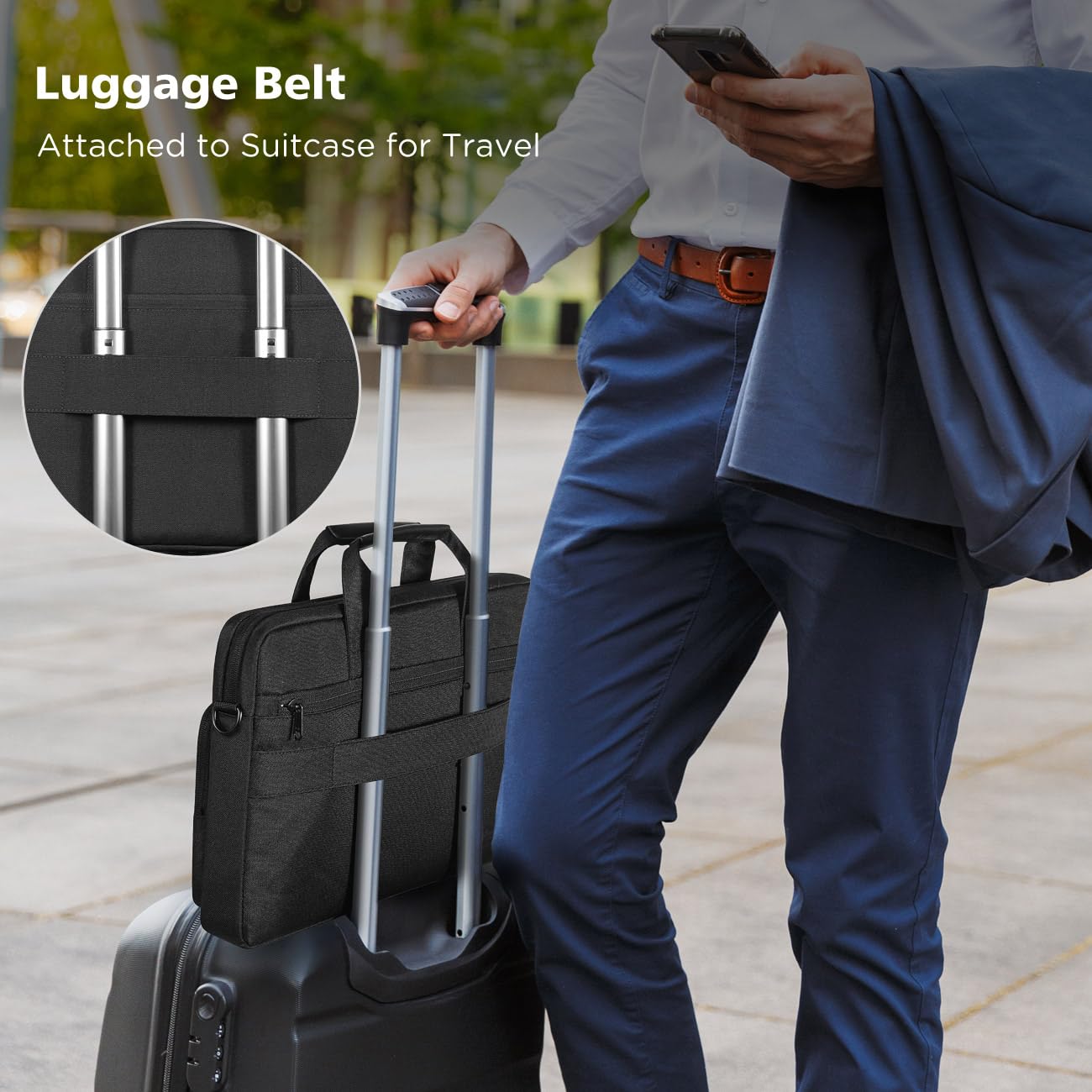 NIDOO 15.6 Inch Laptop Briefcase Shoulder Bag Sleeve for Lenovo IdeaPad Gaming 3i, Legion 5 Gen 6, ThinkPad P15s T15, Legion 7i, Dell G16, HP