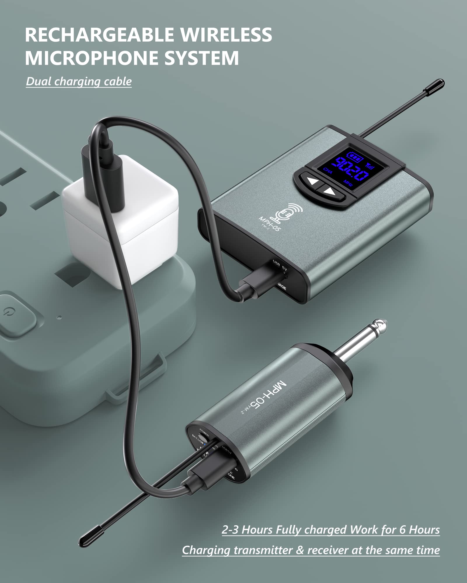 Wireless Microphone System for PA Speaker, Camera, Recording, Teaching